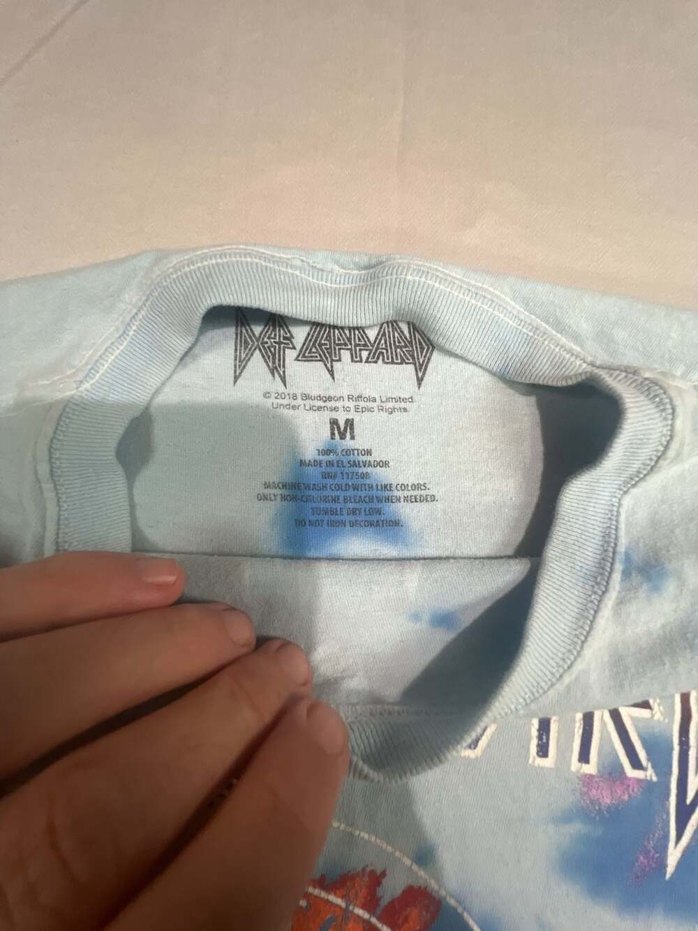 Def Leppard Pyromania Tie Dye Graphic T-Shirt Size M - Picture 3 of 8